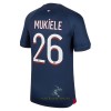 Officiële Voetbalshirt Paris Saint-Germain Mukiele 26 Thuis 2023-24 - Heren